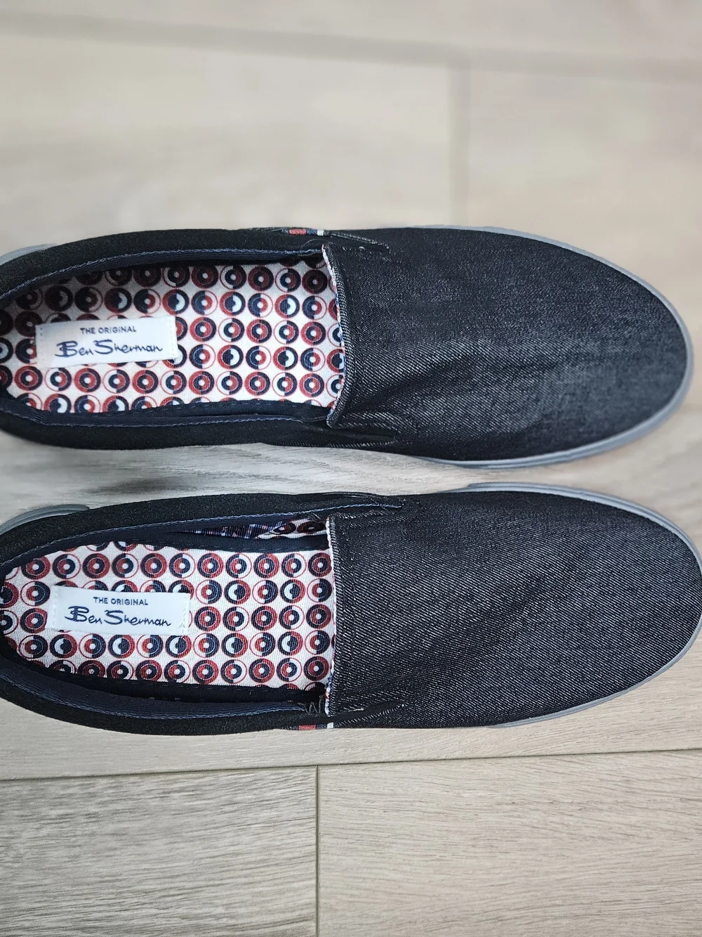 Ben Sherman Black Slip-On Canvas Loafers